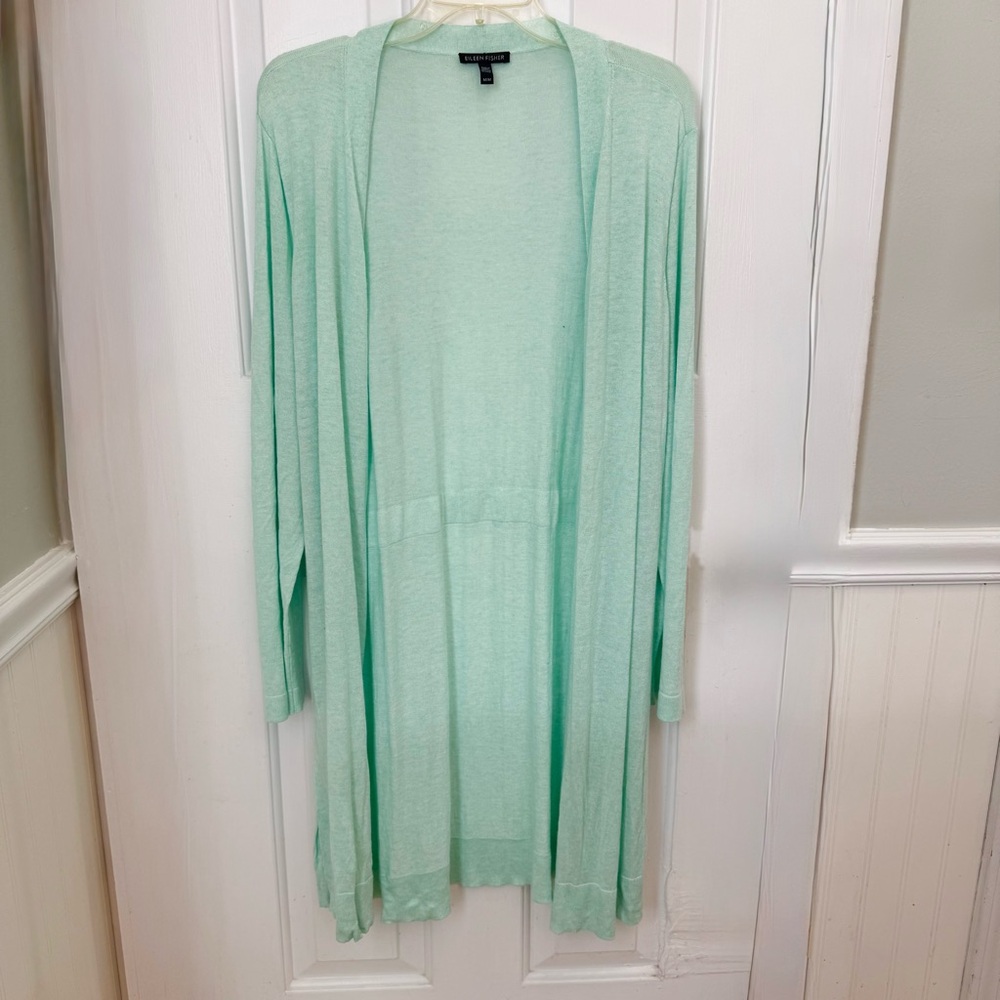 Eileen Fisher Organic Cotton and Silk Lightweight Cardigan